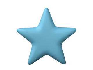 Star icon 3D render.