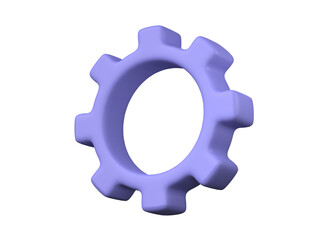 Cogwheel Gear icon 3D render.