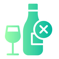 no alcohol gradient icon