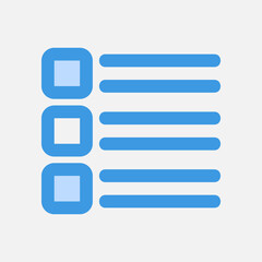 Layout icon in blue style, use for website mobile app presentation