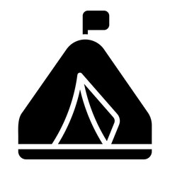tent glyph icon