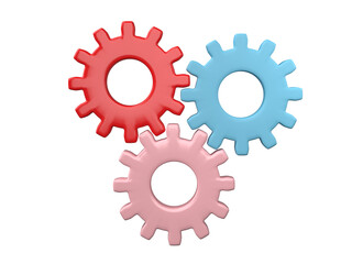 Cogwheel Gear icon 3D render.
