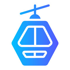 cable car cabin gradient icon