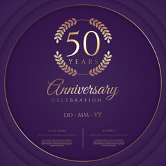 Obraz premium 50 years anniversary background. - Vector.