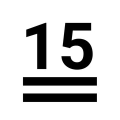 number six on black background