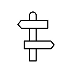 signpost line icon