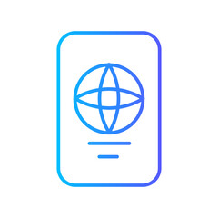 passport gradient icon