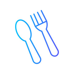 restaurant gradient icon