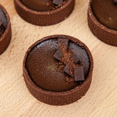 Dark chocolate mini tart, dessert