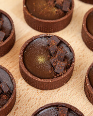 Dark chocolate mini tart, dessert