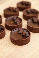 Dark chocolate mini tart, dessert