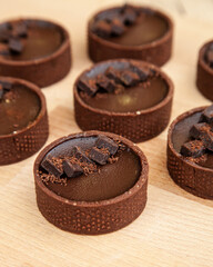 Dark chocolate mini tart, dessert