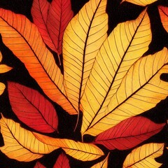 Autumn Leaf Seamless Tile Pattern