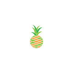pineapple fruit vector logo icon illustration
