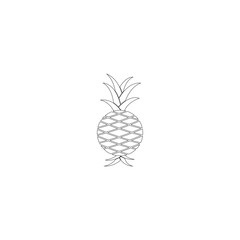 pineapple fruit vector logo icon illustration