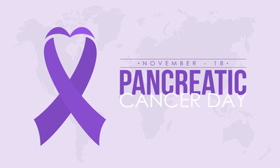 Vector illustration design concept of World Pancreatic Cancer Day observed on November 18