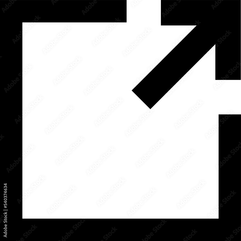 Poster external link icon, external link sign and symbol vector design on white background..eps