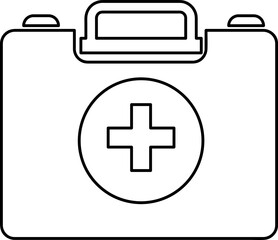 Obraz premium first aid box glyph style design on white background..eps