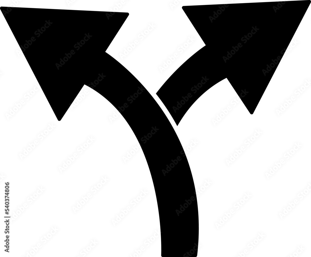 Poster black double arrow up and in different directions.eps