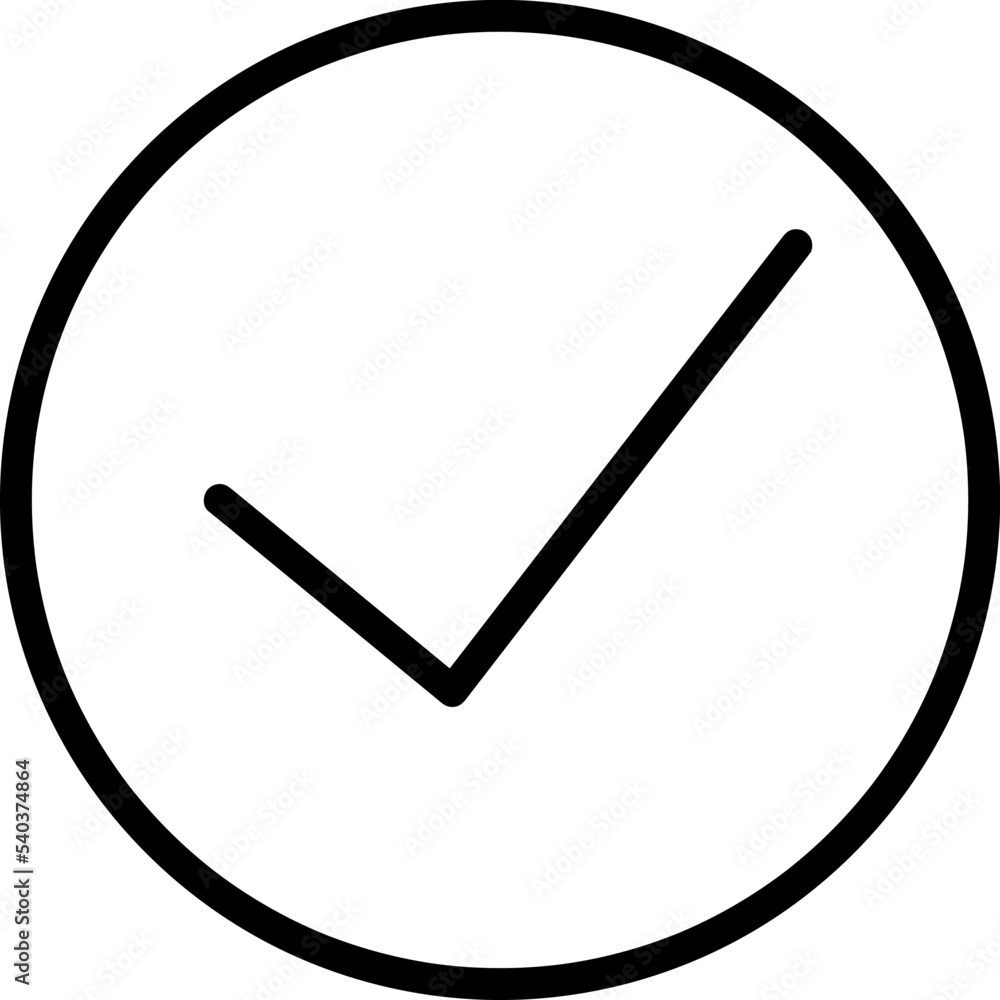 Poster check mark icon vector for web, computer and mobile app on white background..eps
