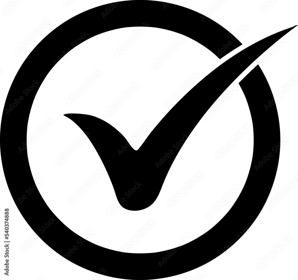 Poster checkmark icon symbol vector on white background..eps
