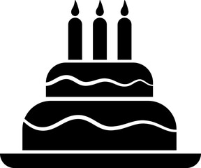 cake icon vector for web, computer and mobile app on white background..eps