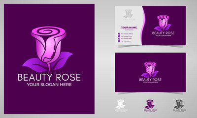Elegant beauty feminine logo design and business card
