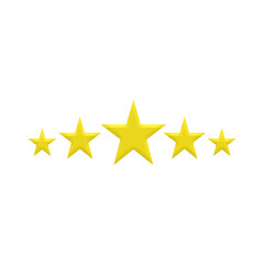 5 Star gold illustration icon | PNG