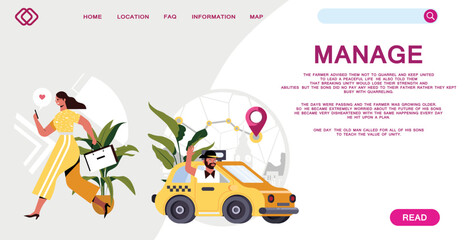 management web banner or landing page.