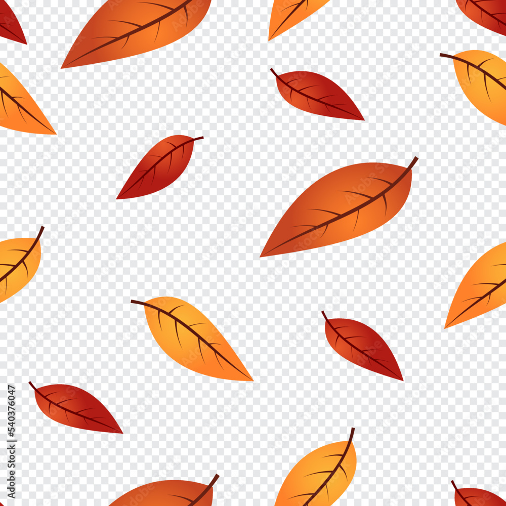 Poster seamless autumn pattern with leaves. seamless repeat pattern with autumn leaves illustration. wallpa