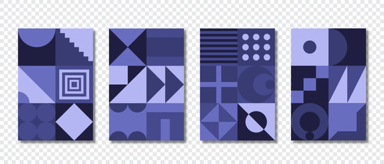 Ensemble d& 39 arrière-plan géométrique abstrait dans la couleur tendance 2022 très péri. Fond violet lavande tendance. Beau fond adapté à la couverture, à l& 39 affiche, à la brochure. Illustration vectorielle