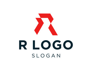 Logo design about R letter on white background. created using the CorelDraw application.