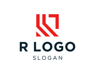 Logo design about R letter on white background. created using the CorelDraw application.