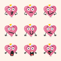 Valentine emoji emoticon pink heart