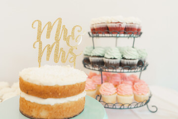 Wedding Cake and Cupcakes