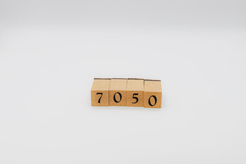 木ブロック　数字　ナンバー　Number　7050