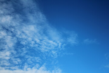 beautiful view, light cloudy blue sky