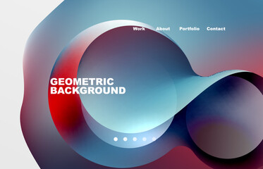 Abstract liquid background for your landing page design. Web page for website or mobile app wallpaper