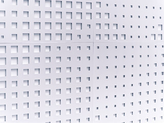 Background of White Wall Design with Squared Holes