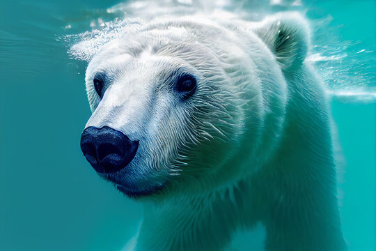 Polar Bear In Water