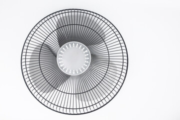 a set of Front and back guards with fan blades or propellers, isolated on a white background