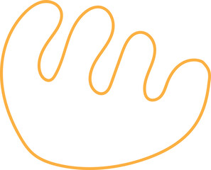 Decorative hand drawn line shapes, Outline doddle lines element best for graphic design, printing, wallpaper and background