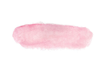 Watercolor painting. Pink watercolor on white background.