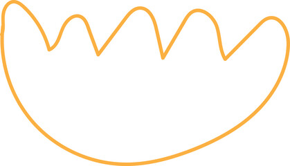 Decorative hand drawn minimal line shapes, Outline doddle lines element best for graphic design, printing, wallpaper and background