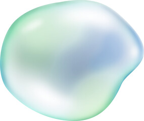 Chrome Futuristic Freeform Gradient Shape