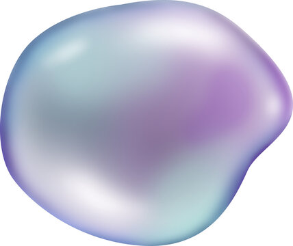 Chrome Futuristic Freeform Gradient Shape