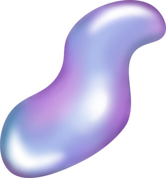 Chrome Futuristic Freeform Gradient Shape