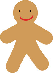 Ginger Bread Isolate Ornament Hand Drawn Illustration