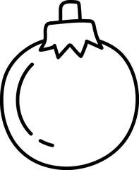 Christmas Ball Ornament Line Ornament Hand Drawn Illustration