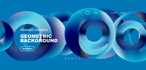 Circles minimal abstract background. Techno or business concept, pattern for wallpaper, banner, background, landing page, wall art, invitation, prints